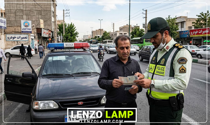 جرم نصب چراغ پلیسی روی خودرو